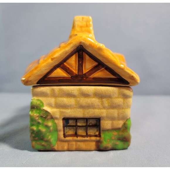 Cottage Butter Dish Beswick Pottery Pot Jam Preserve Marmalade VTG Hand Painted - Picture 4 of 8